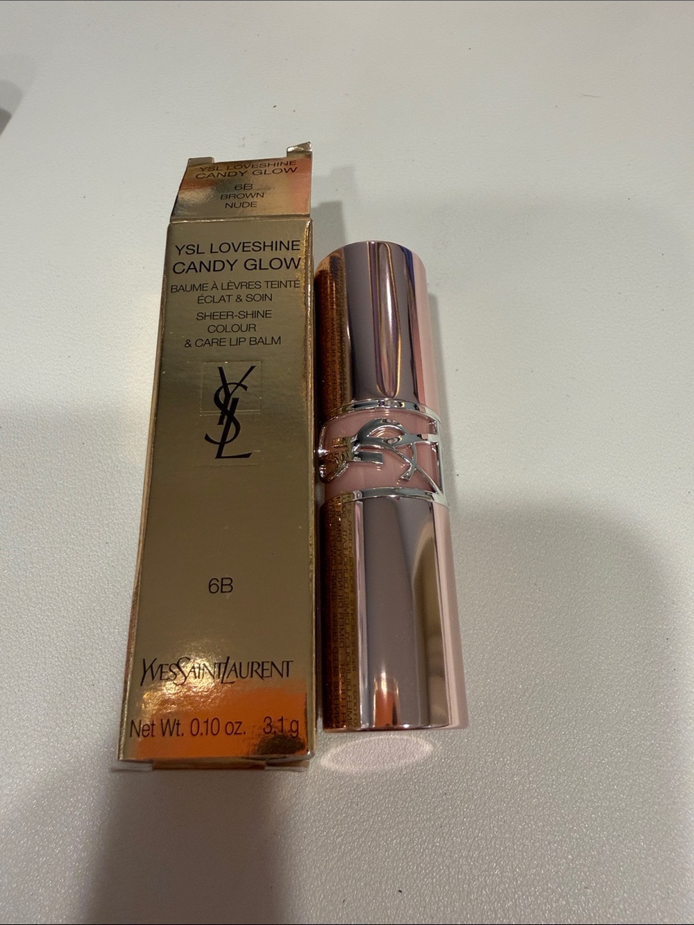 Yves Saint Laurent LoveShine Candy Glow Sheer Lip Balm — Nude Pink (6B)